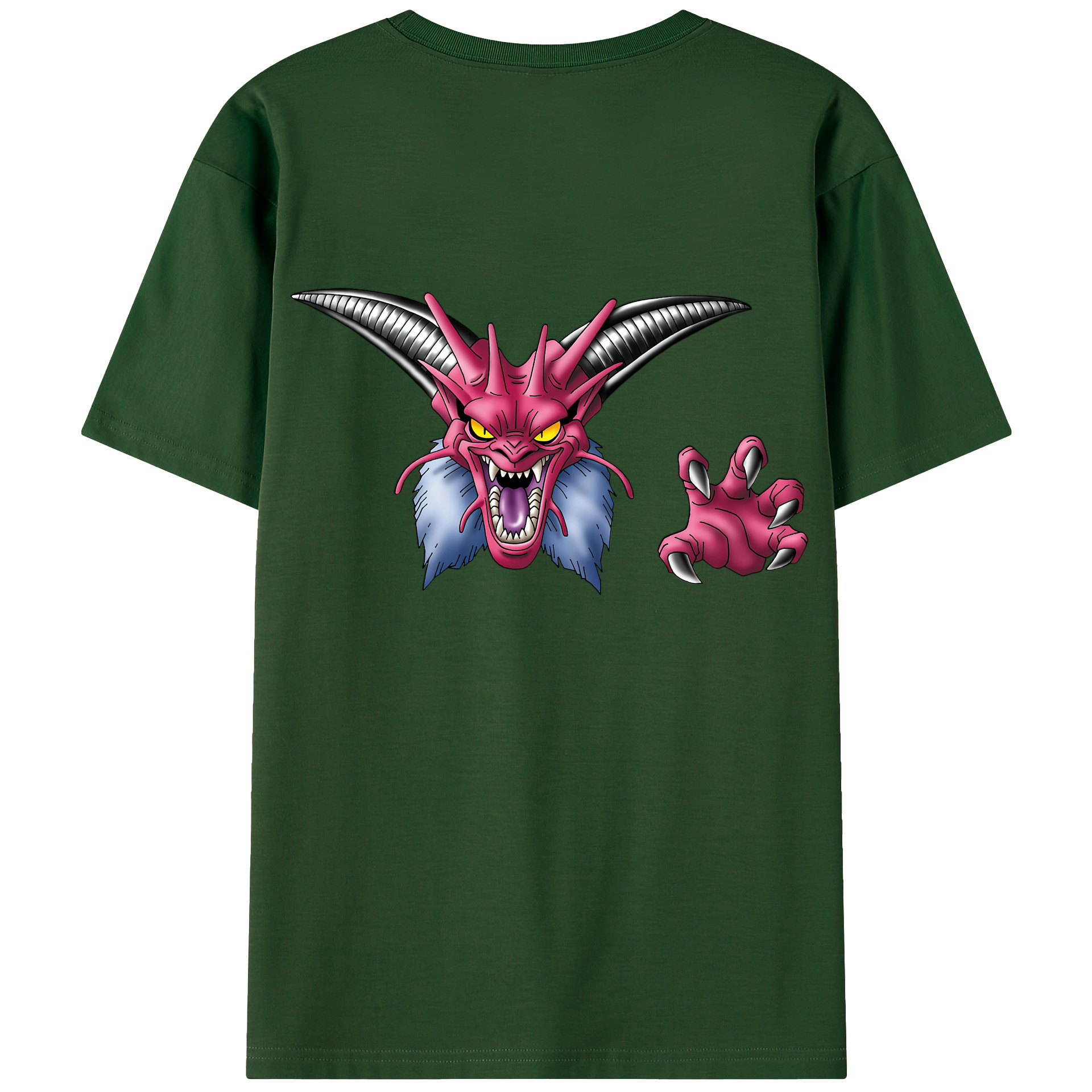 （画像用） ドラゴンクエスト Doragon Kuesuto Dragon Quest 綿100％半袖Tシャツ（背面プリント）